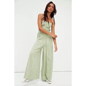 Free People Hold Me Tight Gingham Jumpsuit